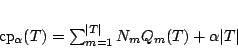 \begin{displaymath}
cp_{\alpha}(T) = \sum_{m=1}^{\vert T\vert} N_m Q_m(T) + \alpha\vert T\vert
\end{displaymath}