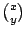 $ \binom{x}{y}$